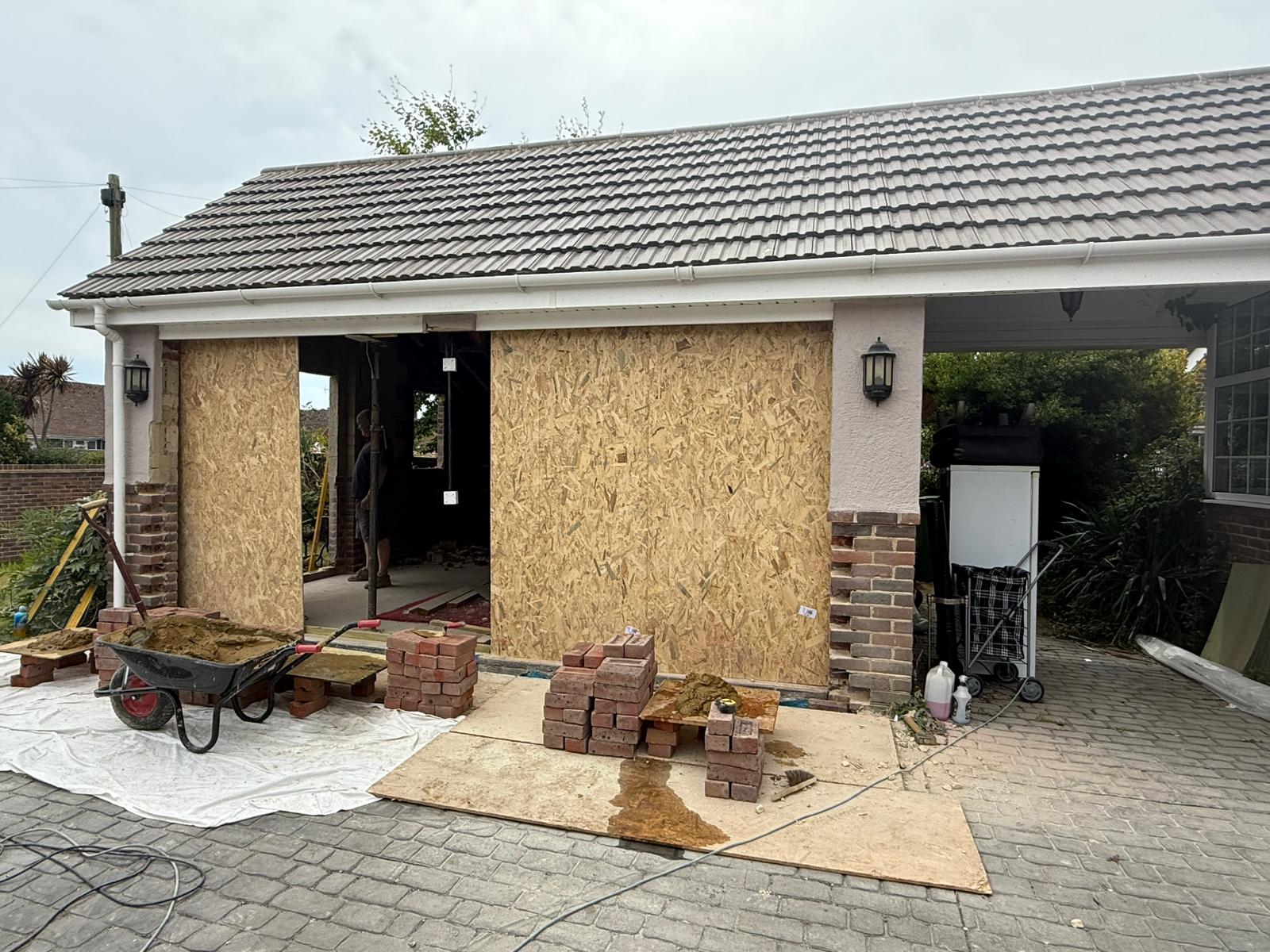 Garage Conversion & Patio - Refurbishments project completed in West Sussex, West Sussex