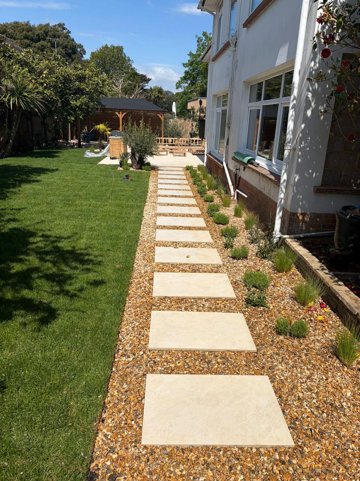 Garden Renovation & Stepping Stone Path - Groundworks project completed in West Sussex, West Sussex